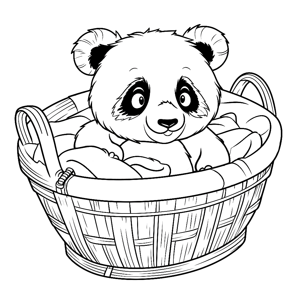 Panda im Korb