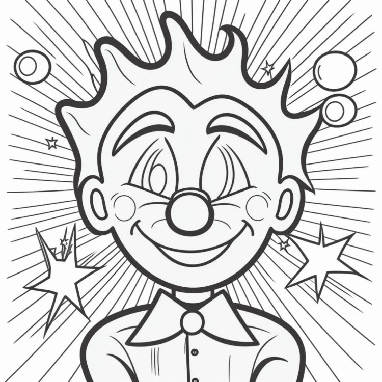 Coloring picture clown