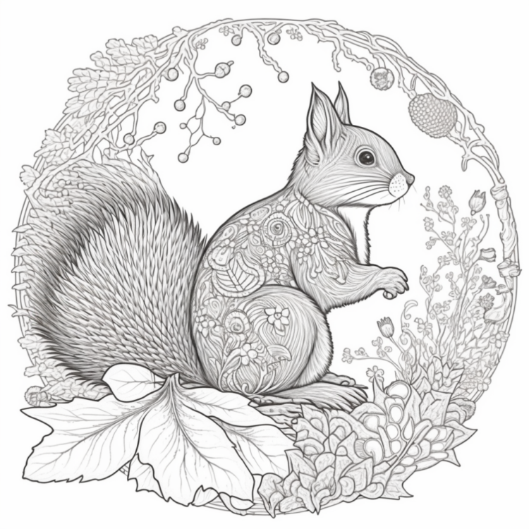  Eichhörnchen Ausmalbilder kostenlos herunterladen - Mal-O-Mat 