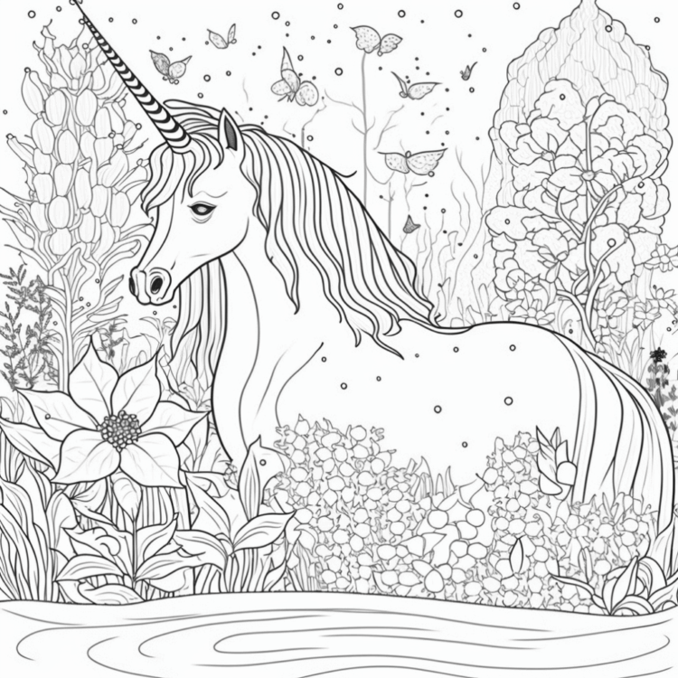 Dibujos para colorear unicornios