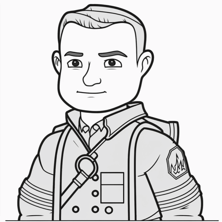 Dibujo para colorear bombero