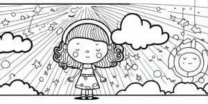 Hand eye coordination coloring picture