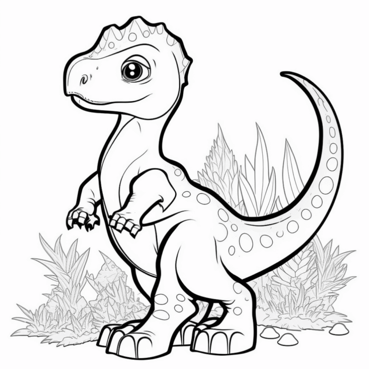 Ausmalbilder Kleiner Dino