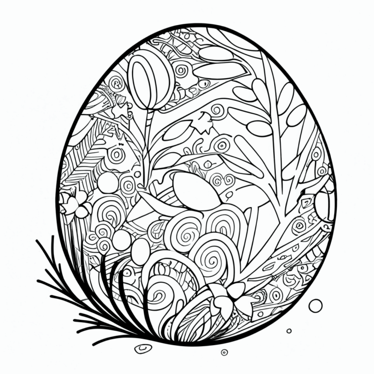 Colorear huevo de Pascua