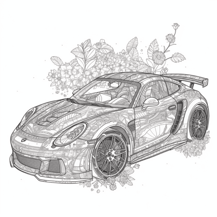 Dibujo para colorear coche