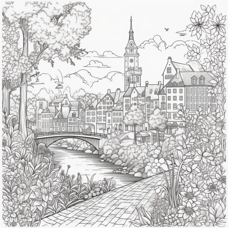  "Frühling" - kostenloses Ausmalbild herunterladen Bildidee 