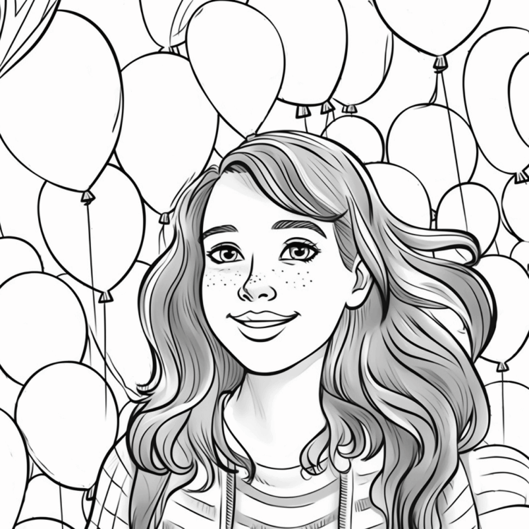 Dibujo para colorear cumpleaños niño