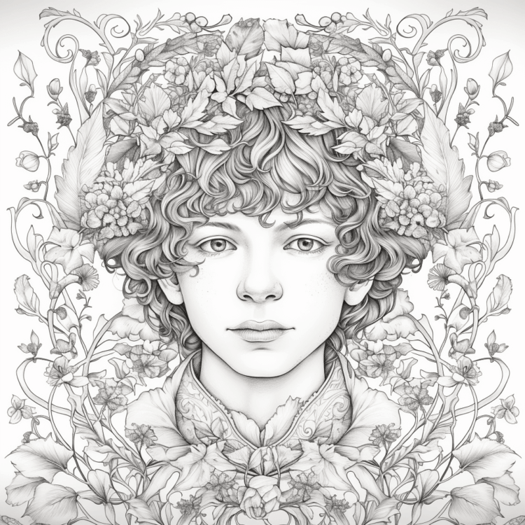 Dibujo para colorear niño