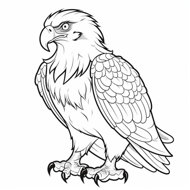  "Junger Adler" Ausmalbild - kostenlos herunterladen Illustration 