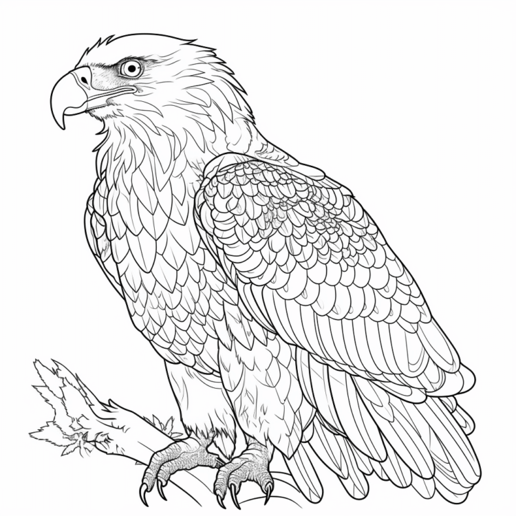 Ausmalbild Kleiner Adler