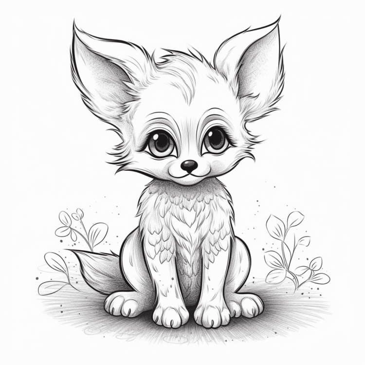 Ausmalbild Kleiner Fuchs
