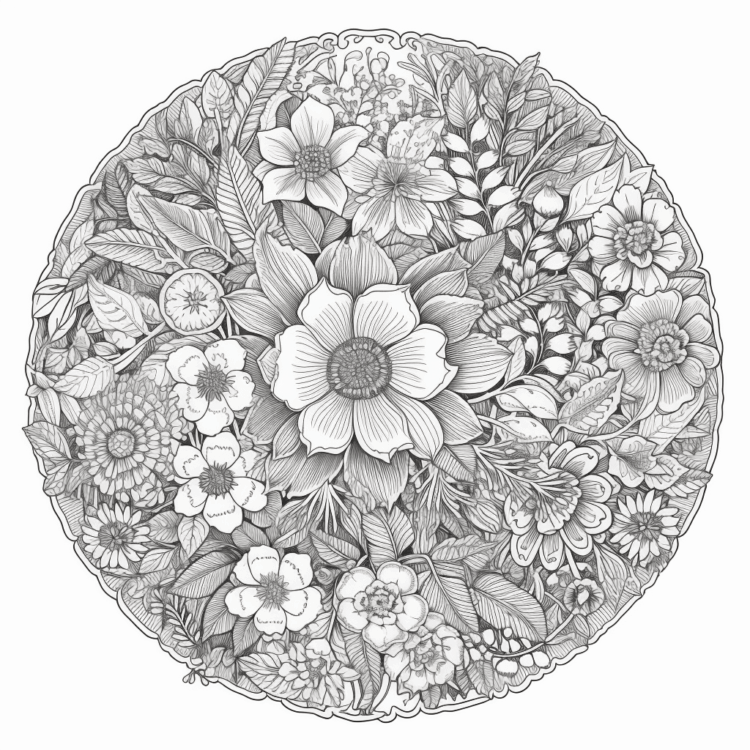 Dibujo para colorear de mandala