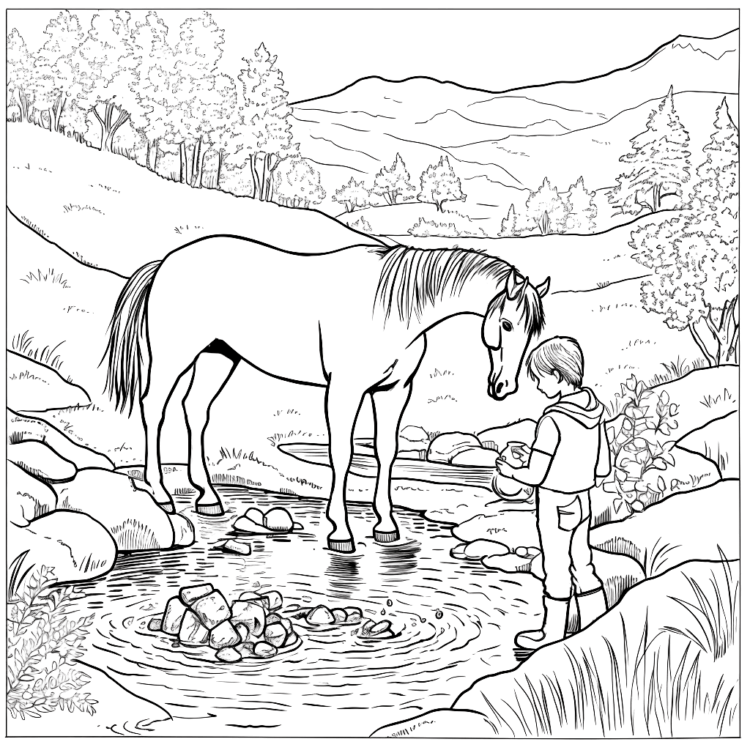 Horse on the water