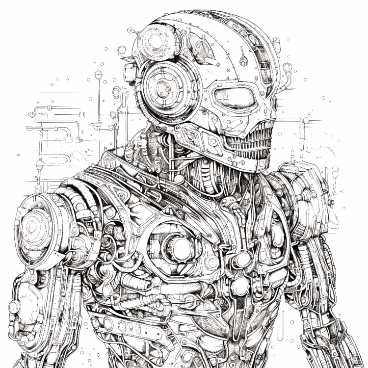 Dibujo para colorear Cyborg