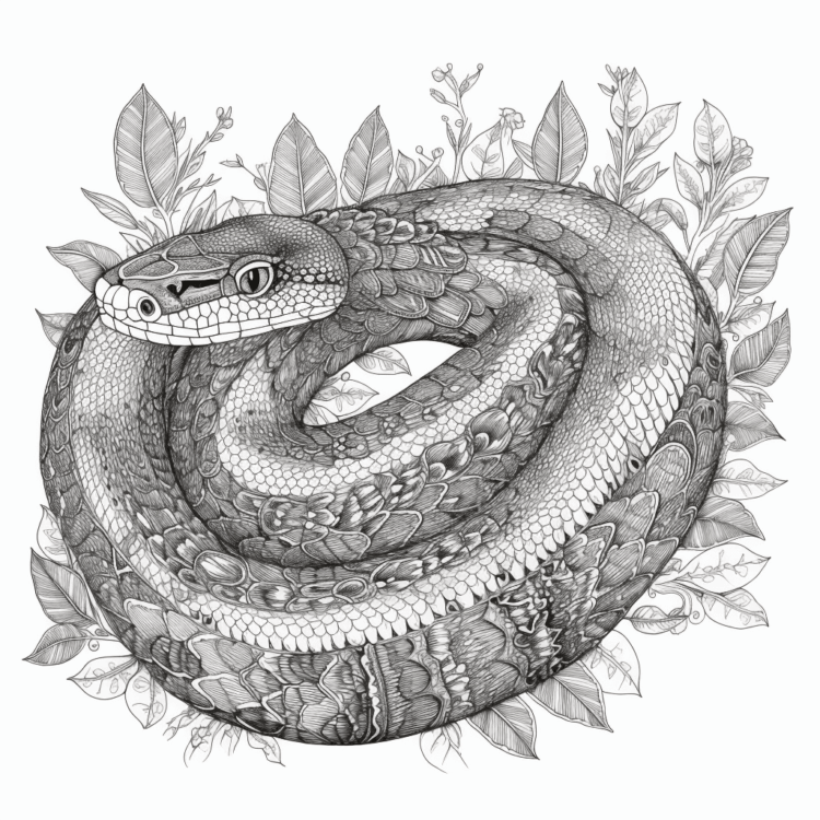 Dibujo para colorear serpiente