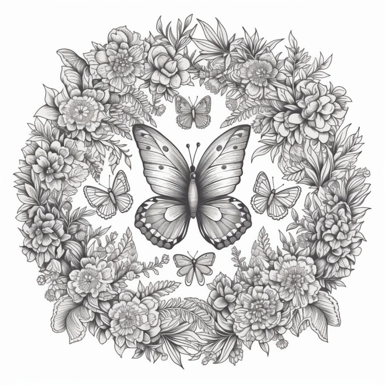 Schmetterlinge Ausmalbilder kostenlos herunterladen - Mal-O-Mat