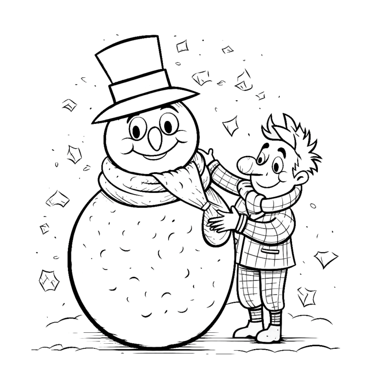 Snowman and friend