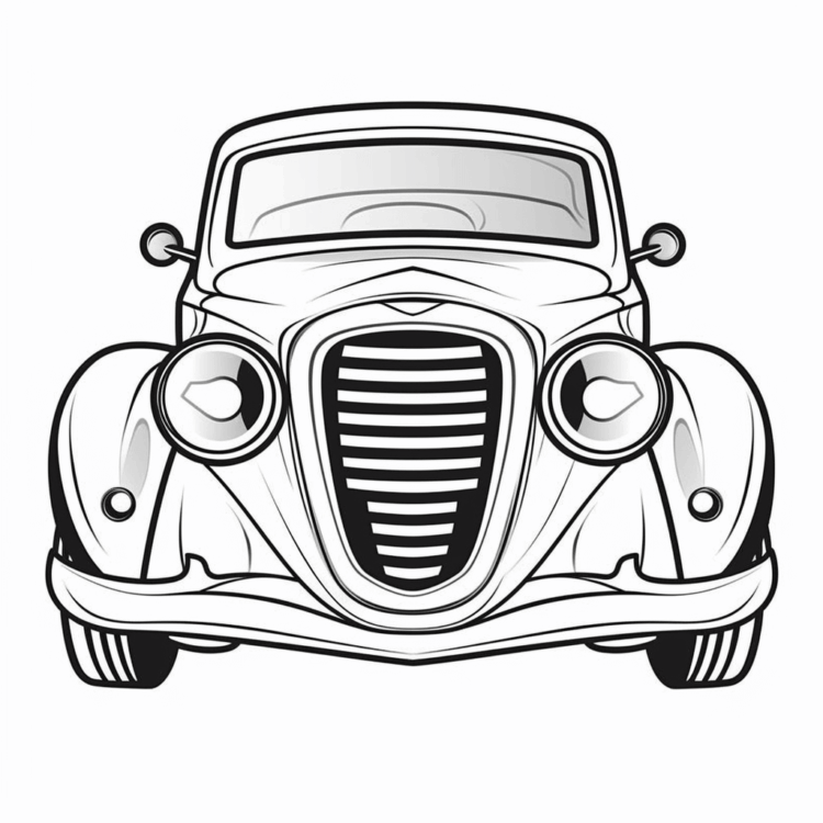 Coloring picture fast car