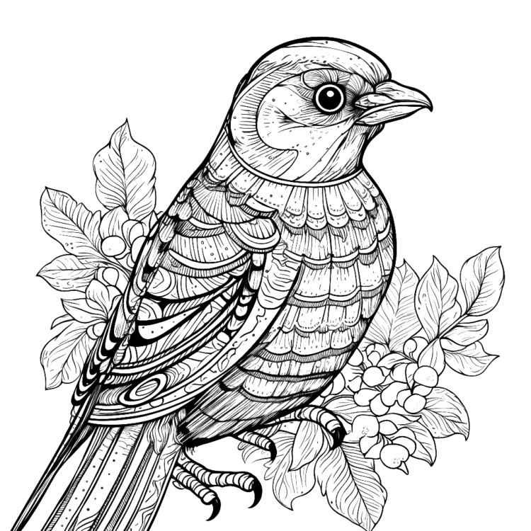 Dibujo para colorear Hermosas plumas