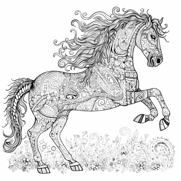 Hermoso caballo mandala