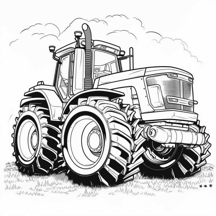 Dibujo para colorear tractor pesado