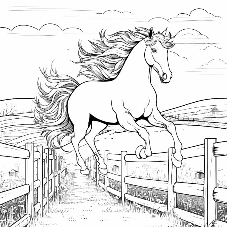 Jumping horse