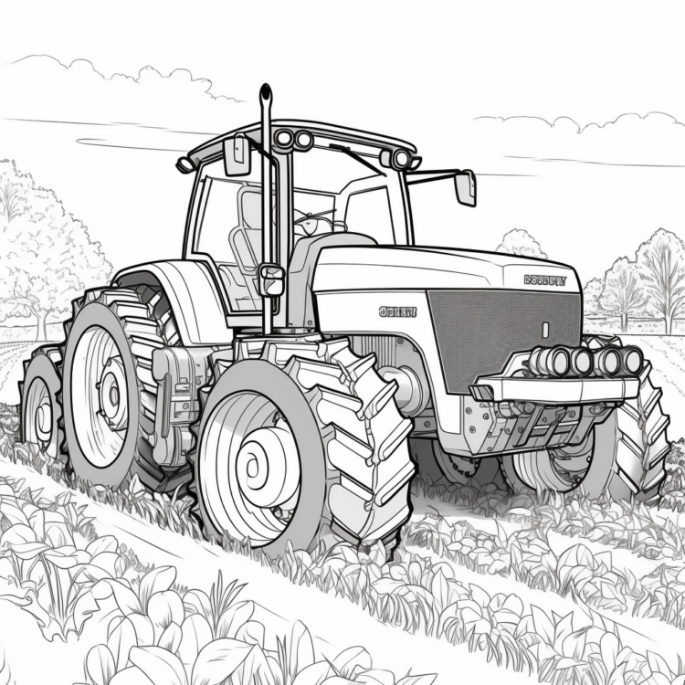  "Traktor" Ausmalbild - kostenlos herunterladen Motiv 
