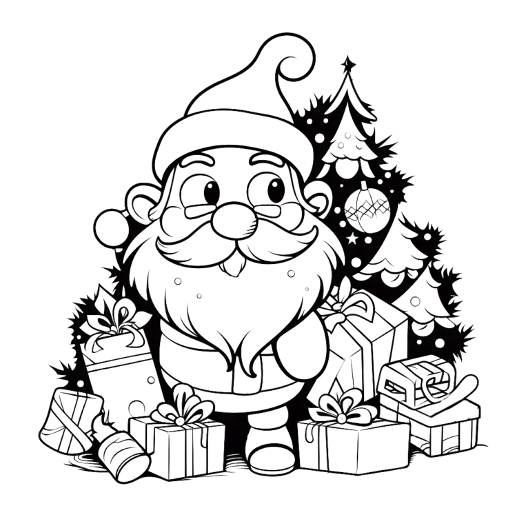 Santa Claus and presents