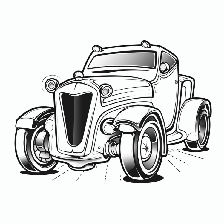 Coloring picture oldschool car