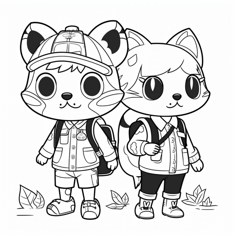 Animal Crossing coloring page