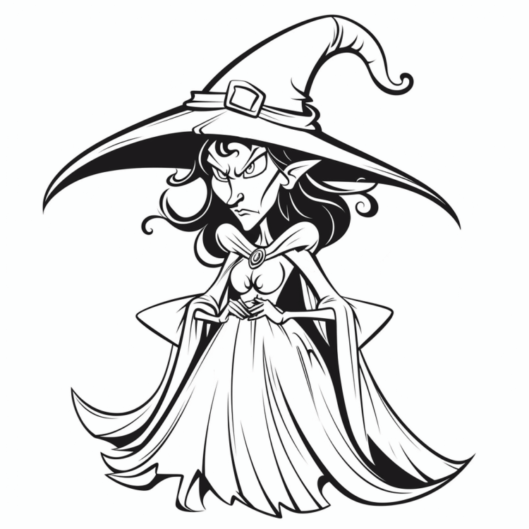 Coloring picture wicked witch