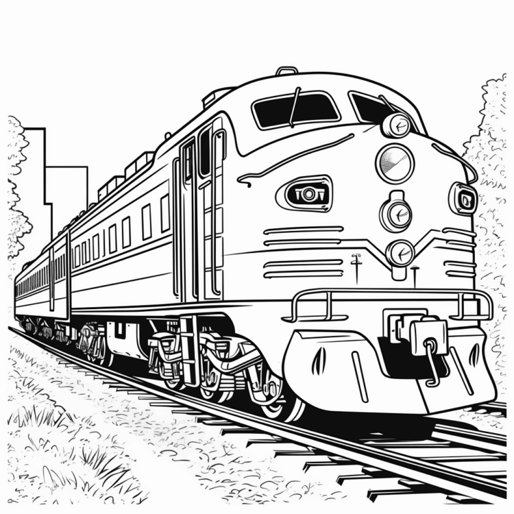 Dibujo para colorear Un tren expreso