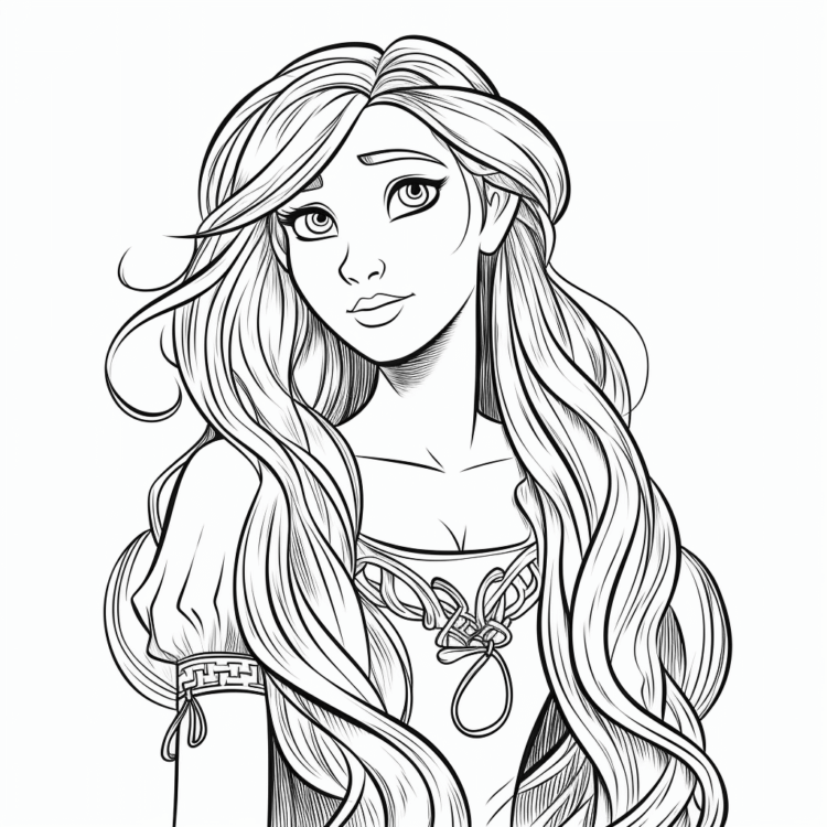 Coloring picture Rapunzel