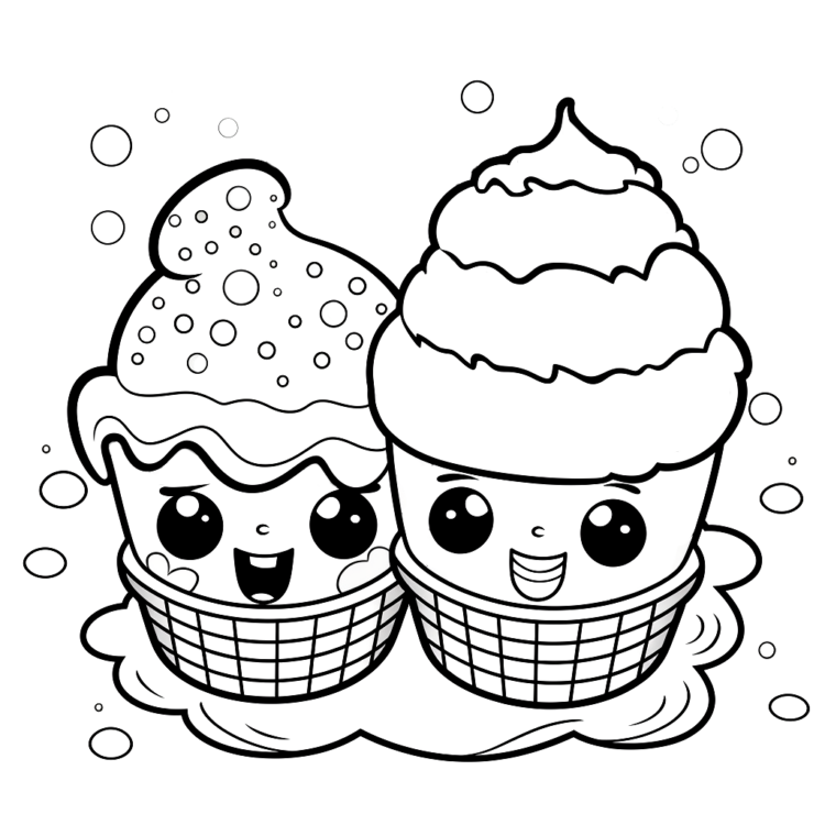 Ausmalbilder Eis Sommer Ausmalen Eiswaffel Malvorlagen Malvorlage Malen