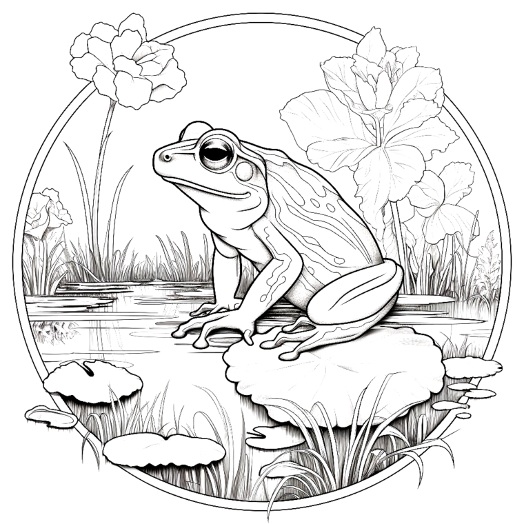 Frosch Ausmalbilder kostenlos herunterladen MalOMat