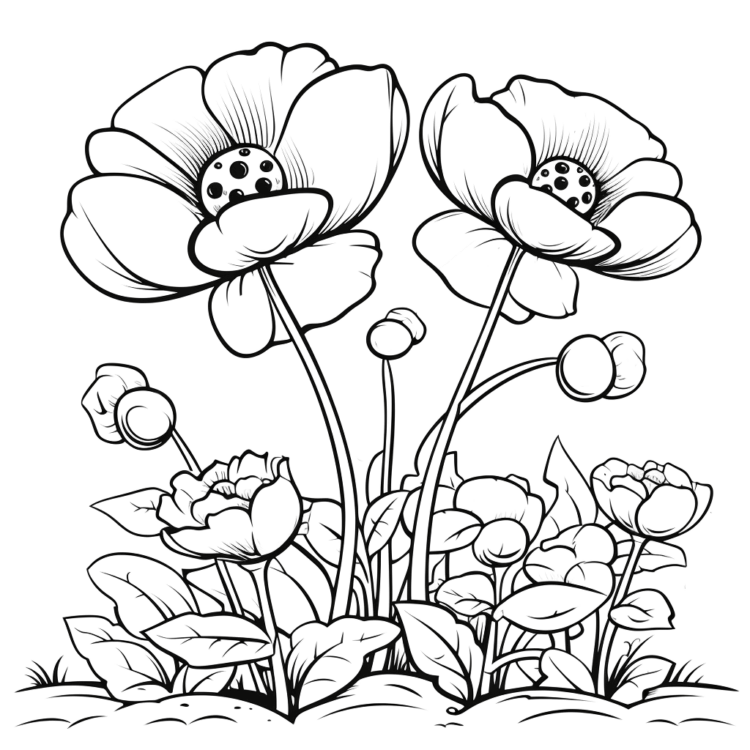 Coloring picture early bloomers