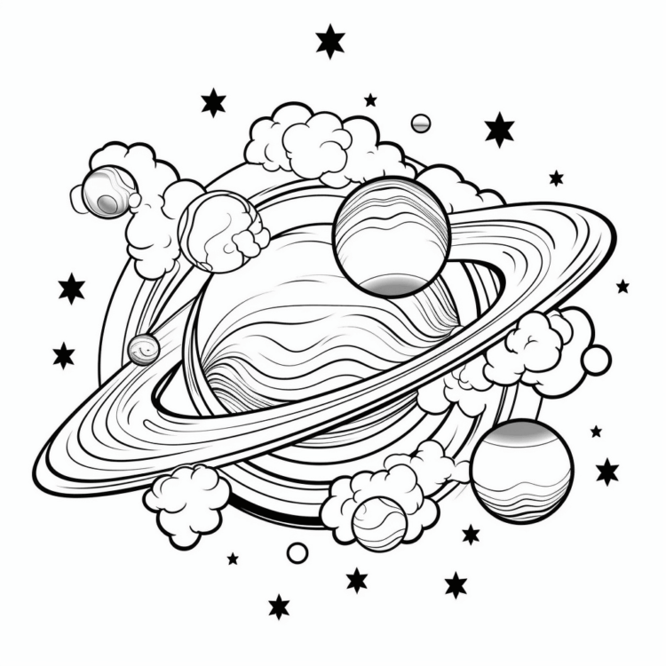 Coloring picture galaxy
