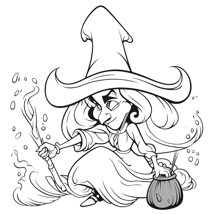 Dibujo para colorear Bruja astuta