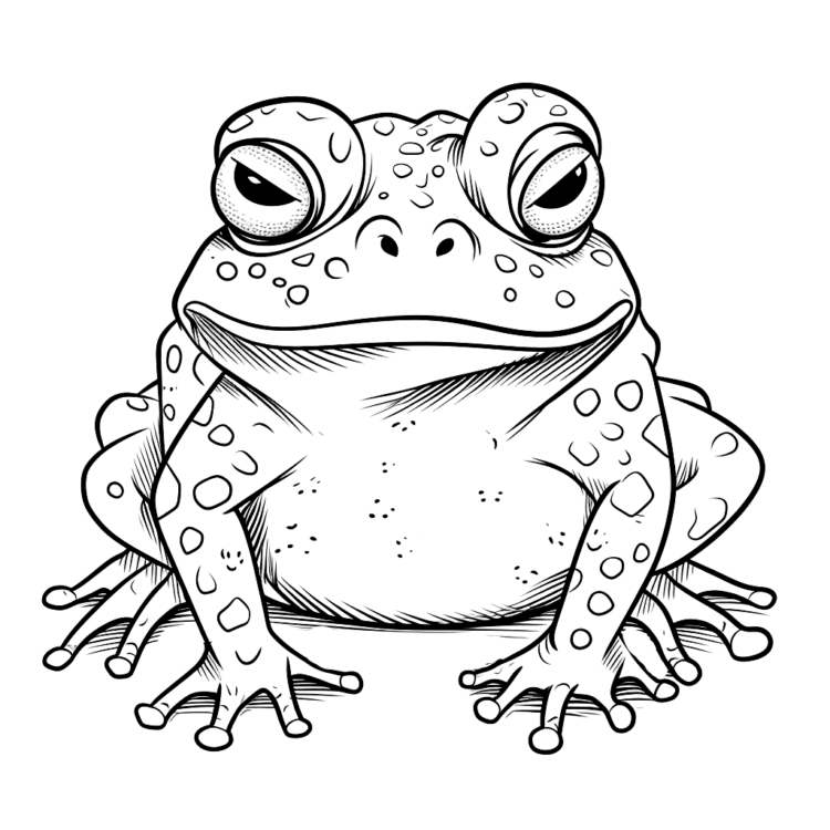 Ausmalbild Großer Frosch