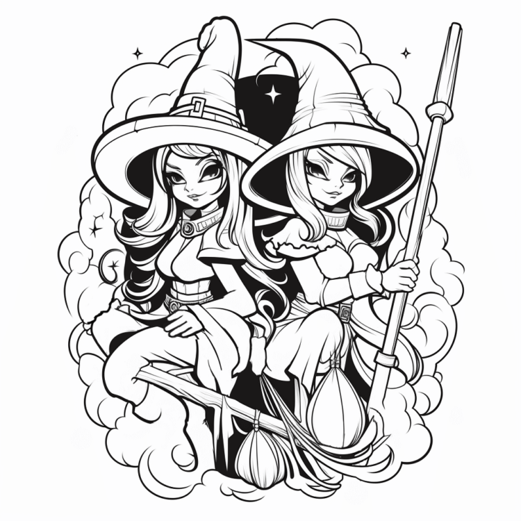 Dibujos para colorear de brujas