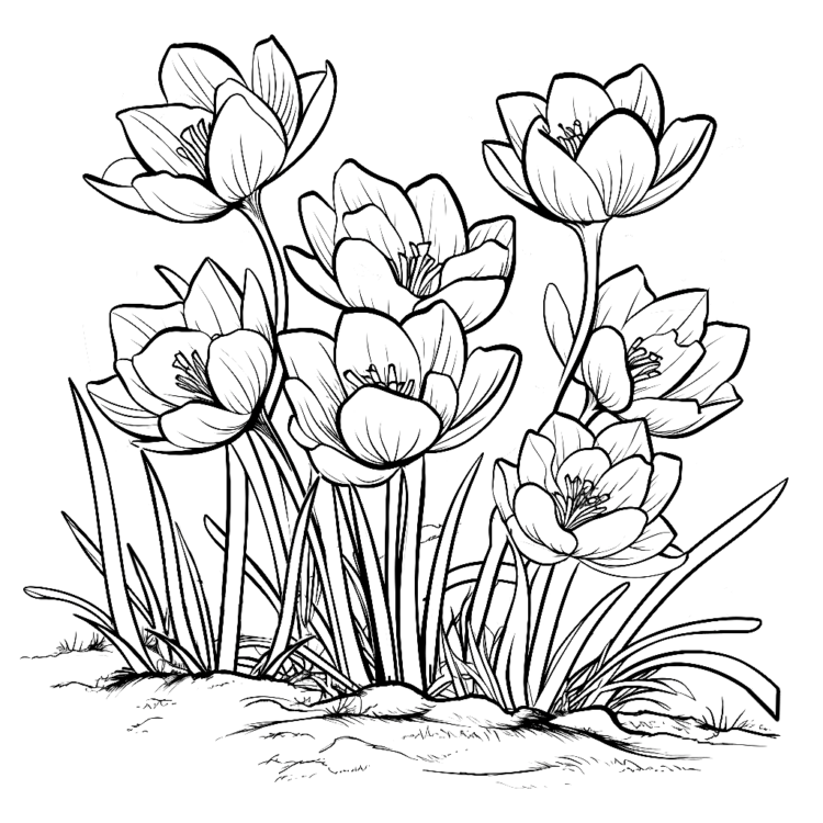 Dibujos para colorear Azafranes