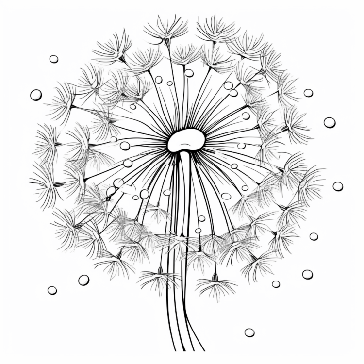 Dibujo para colorear diente de león