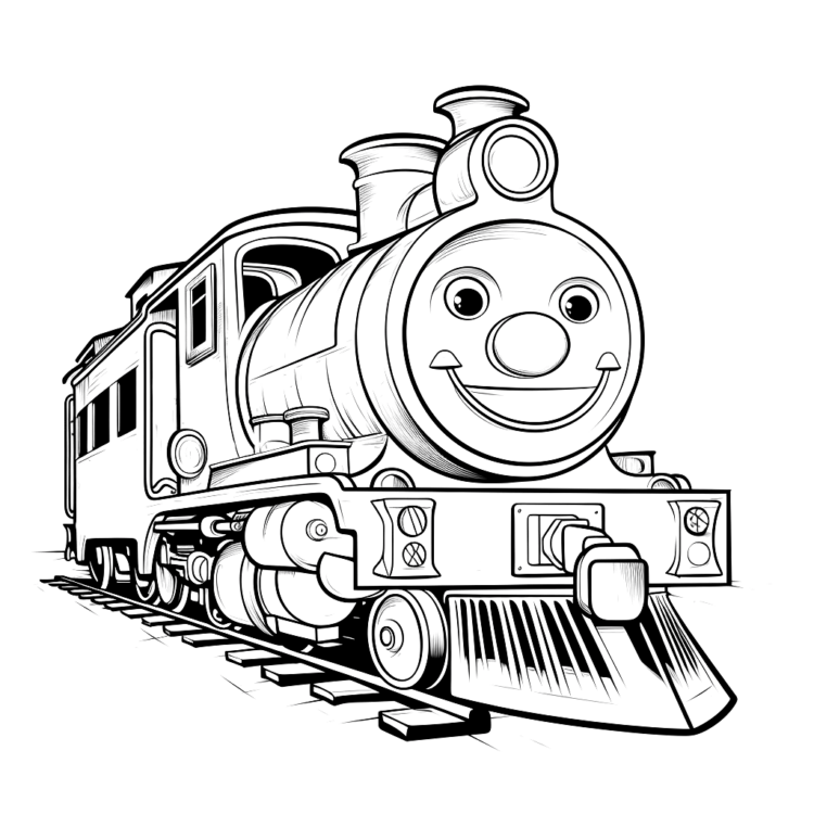 Ausmalbild Lokomotive