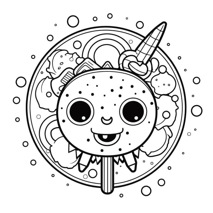 Coloring Mandala Ice Cream