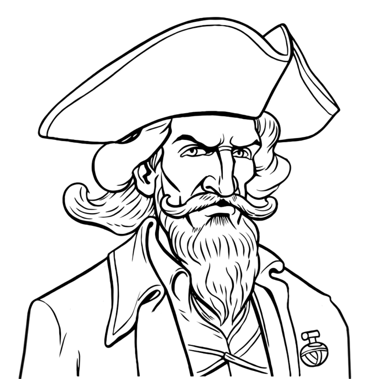 Coloring picture pirate