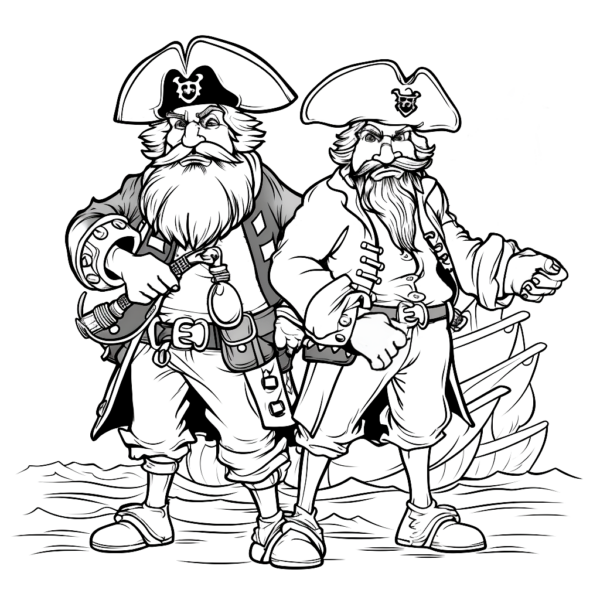 "Ausmalbild Piraten" Ausmalbild - kostenlos herunterladen