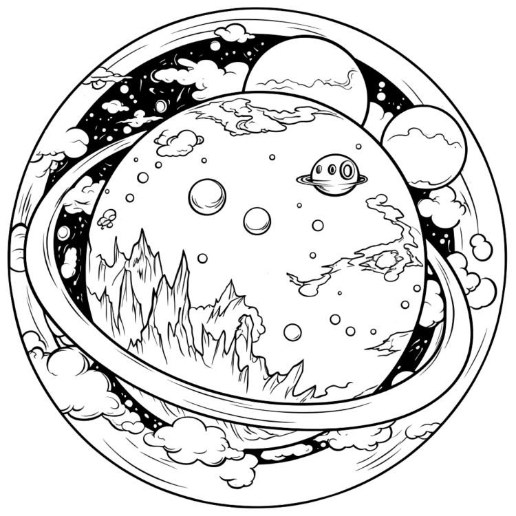 Dibujo para colorear de Planeta