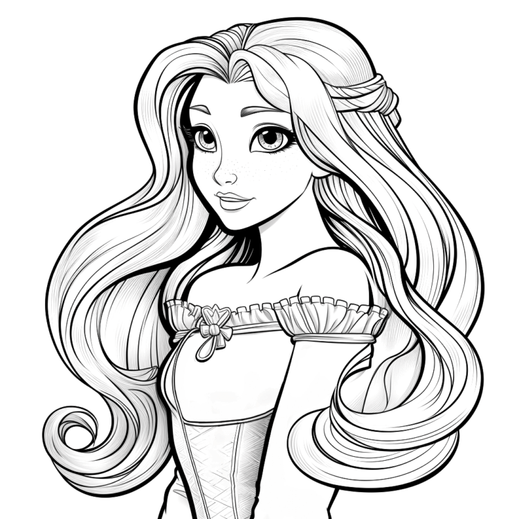 Dibujo para colorear de Rapunzel