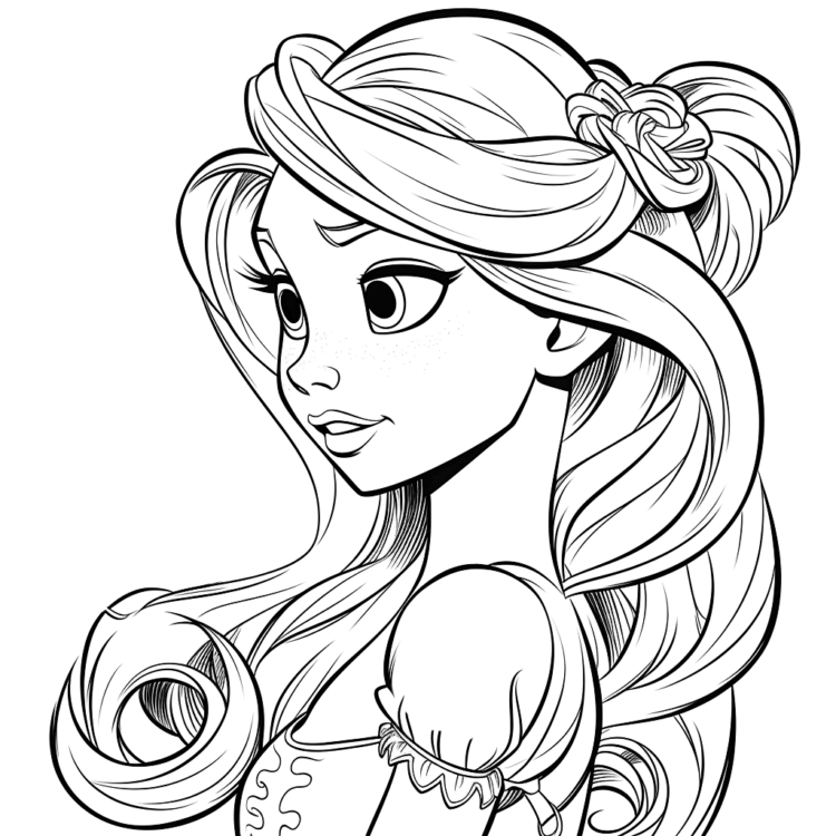 Rapunzel coloring page