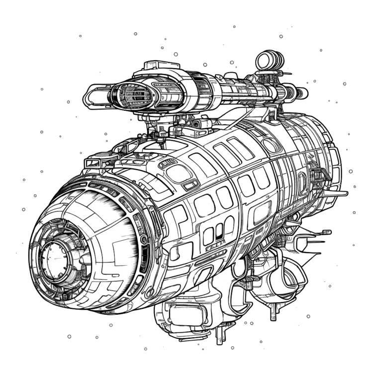 Dibujo para colorear Nave espacial